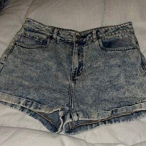 PacSun Acid Wash Blue Denim Shorts